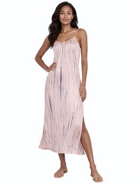 Anthropologie NorBlack NorWhite Dress Kyara XS/P Pink Black Tie Dye Maxi Slip